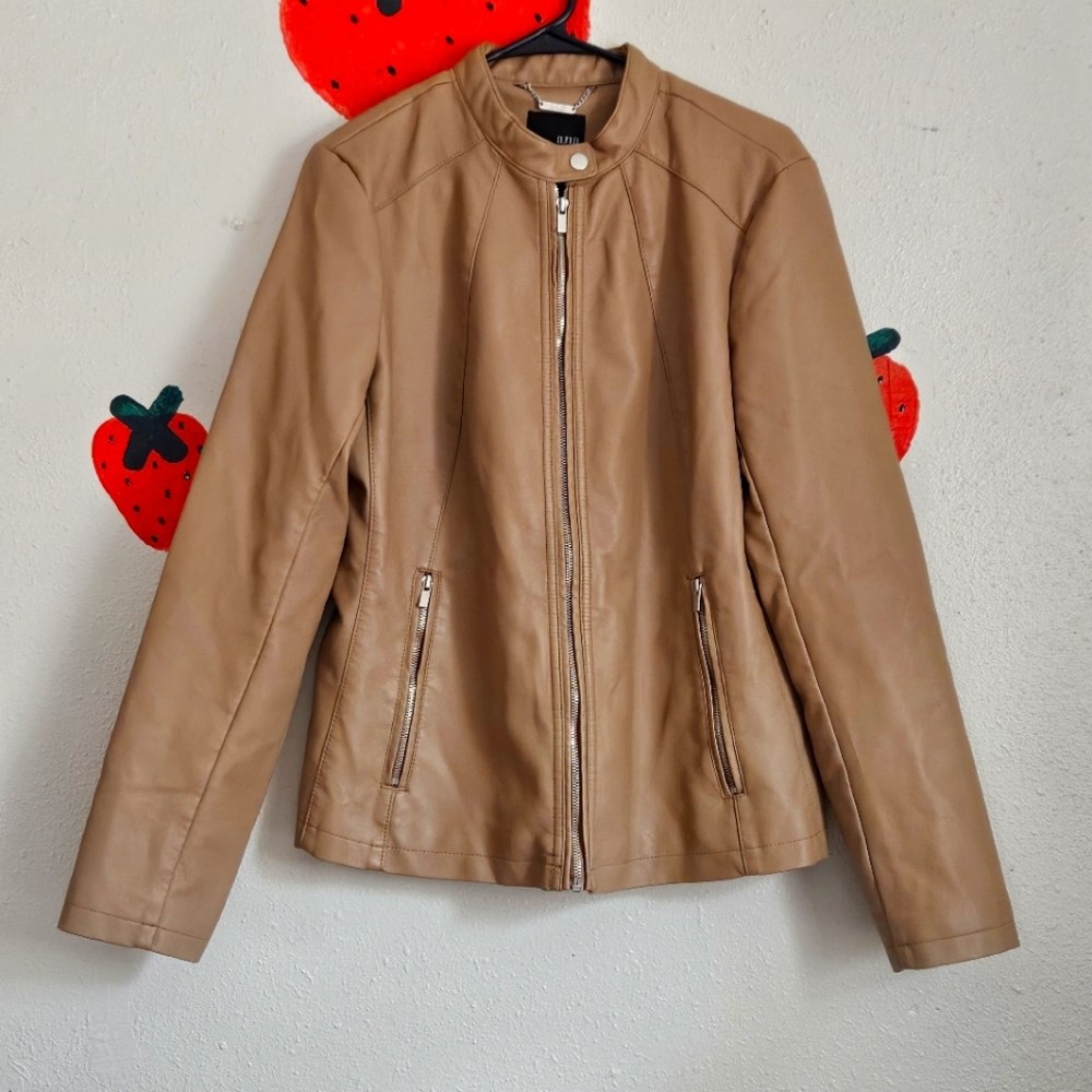 Faux Leather Tan Jacket